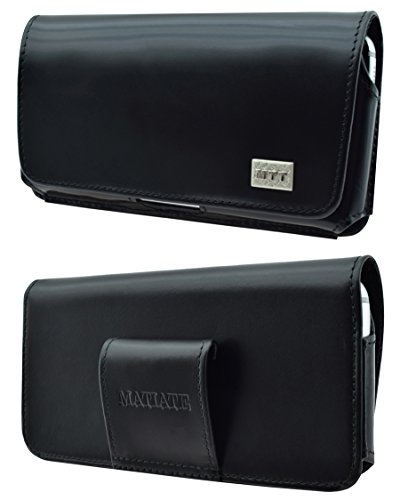 Matiate Original MTT Quertasche kompatibel mit iPhone 12 (6.1") Horizontal Tasche Ledertasche Handytasche Etui mit Gürtelschlaufe* von Matiate