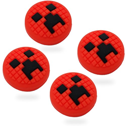 MatoSan® 4X Joystick Kappen Kompatibel mit Nintendo Switch Grip Joy Con Grip Thumbstick Grip Switch Lite OLED Zubehör Thumb Grips Nintendo Switch Daumenkappen | Steam Deck Zubehör Schutz (Rot) von MatoSan