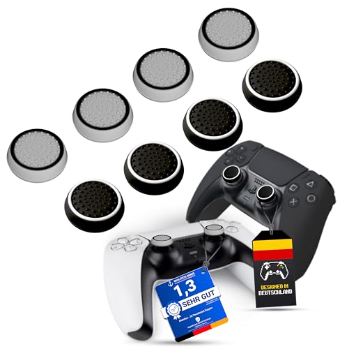 MatoSan® 8 Thumbstick Kappen Gaming Zubehör - Kompatibel mit PS5, PS4, Xbox Controller Joystick - Design-Upgrade - Einfache Installation - Playstation 5 Zubehör PS5 Zubehör PS4 Zubehör von MatoSan