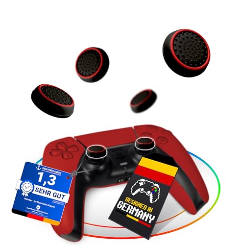 MatoSan® SpaceSan PS5 Thumbstick Kappen Grip Aim Assist auch für Xbox One Series Nintendo Switch Pro Playstation 5 Controller Zubehör PS4 PS5 Controller Zubehör Sticks Joystick Schutz Aufsätze von MatoSan