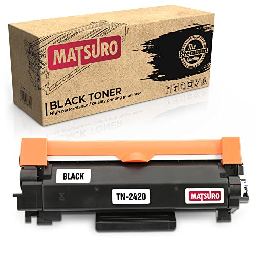MATSURO Kompatible Toner Ersatz für TN2420 TN-2420 TN2410 TN-2410 für Brother DCP L2510D L2530DW HL L2310D L2350DW L2370DN L2375DW MFC L2710DN L2710DW L2750DW (1 Schwarz) von Matsuro