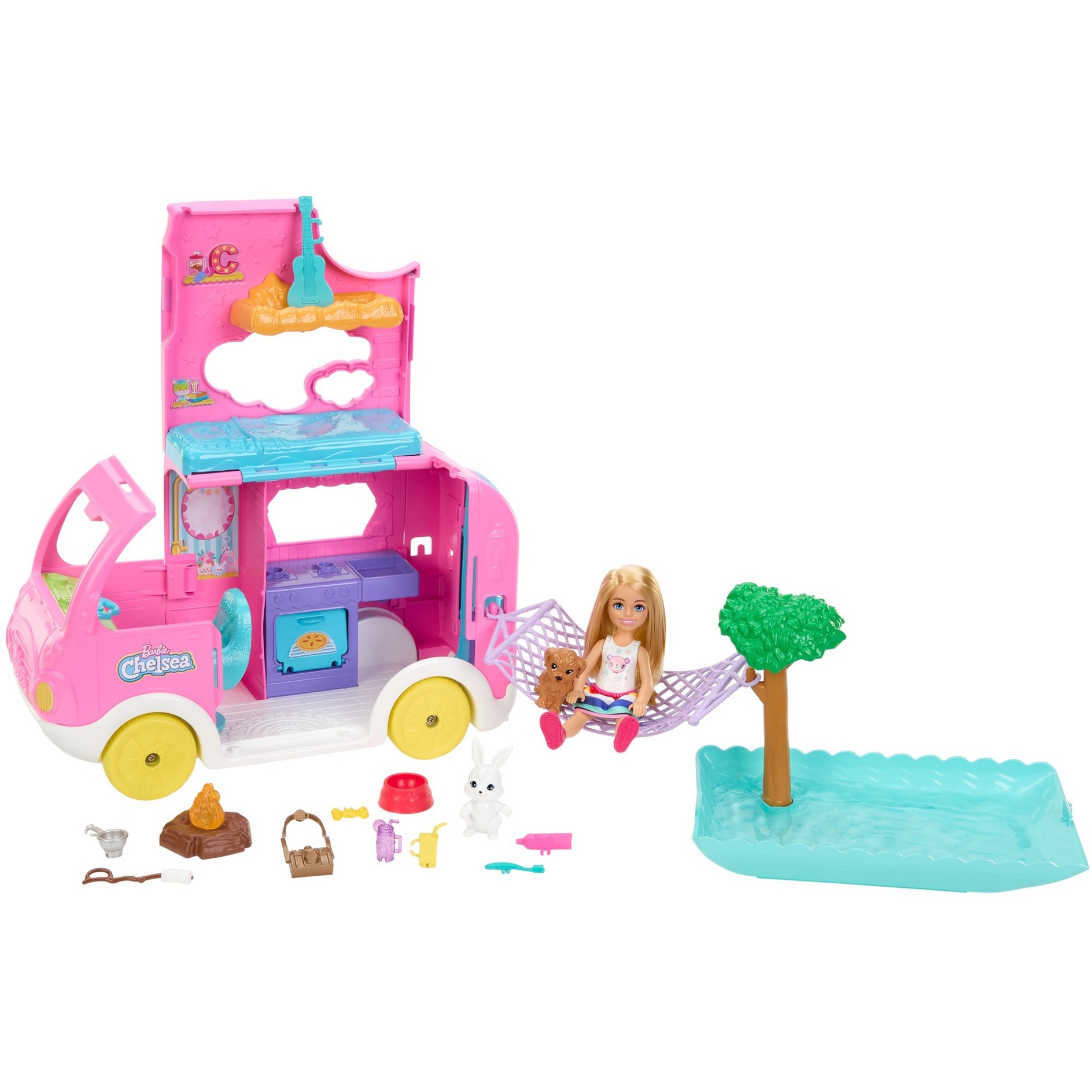 Barbie Chelsea 2-in-1 Camper, Spielfahrzeug von Mattel
