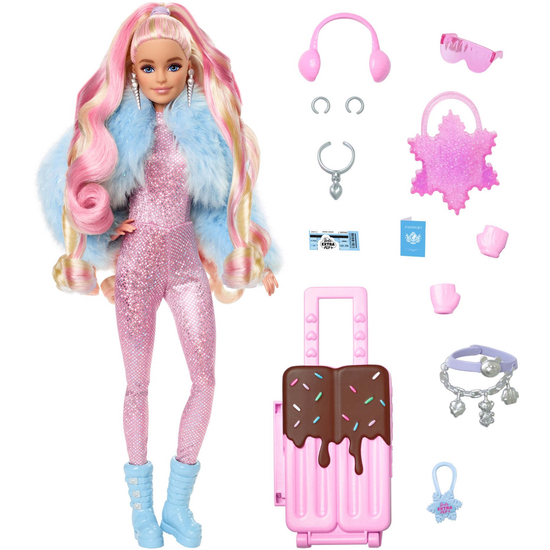 Barbie Extra Fly - Barbie-Puppe mit Winterkleidung von Mattel