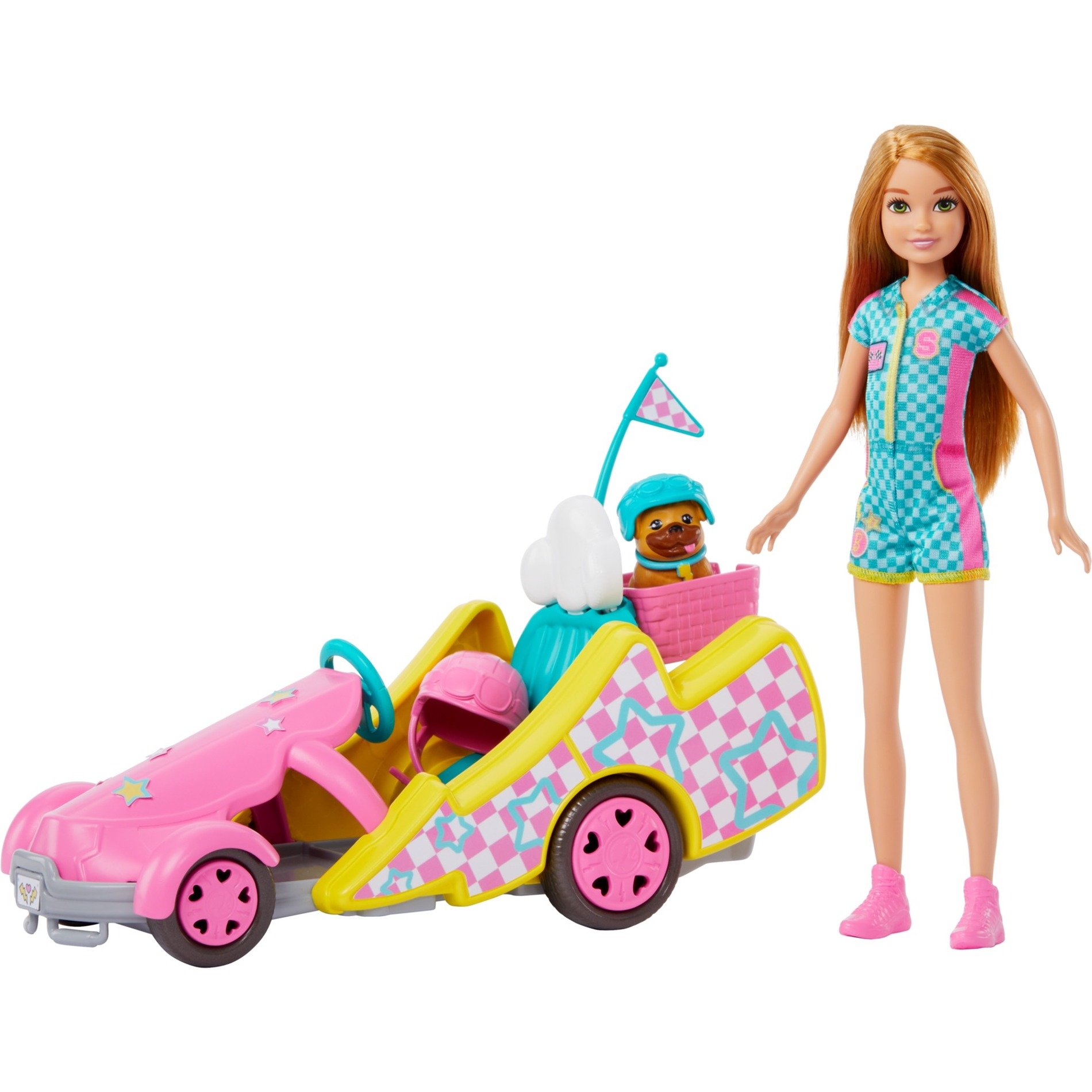 Barbie Family & Friends Stacie Go-Kart, Puppe von Mattel