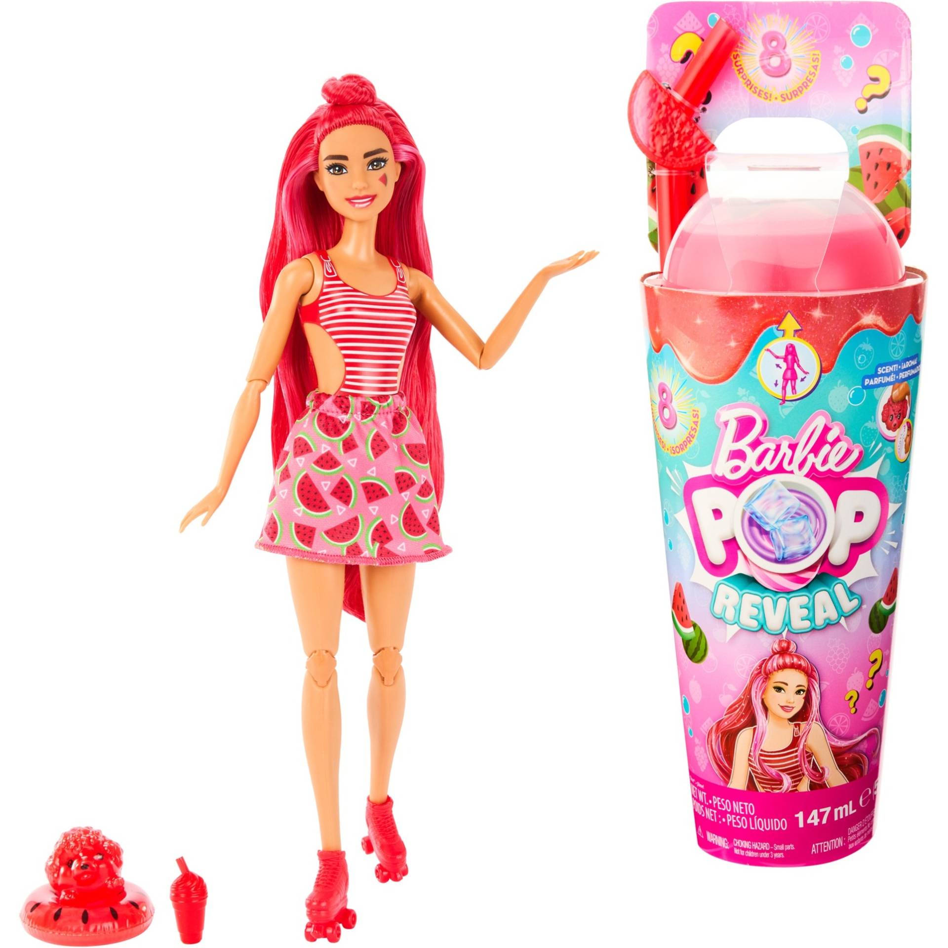 Barbie Pop! Reveal Juicy Fruits - Wassermelone, Puppe von Mattel