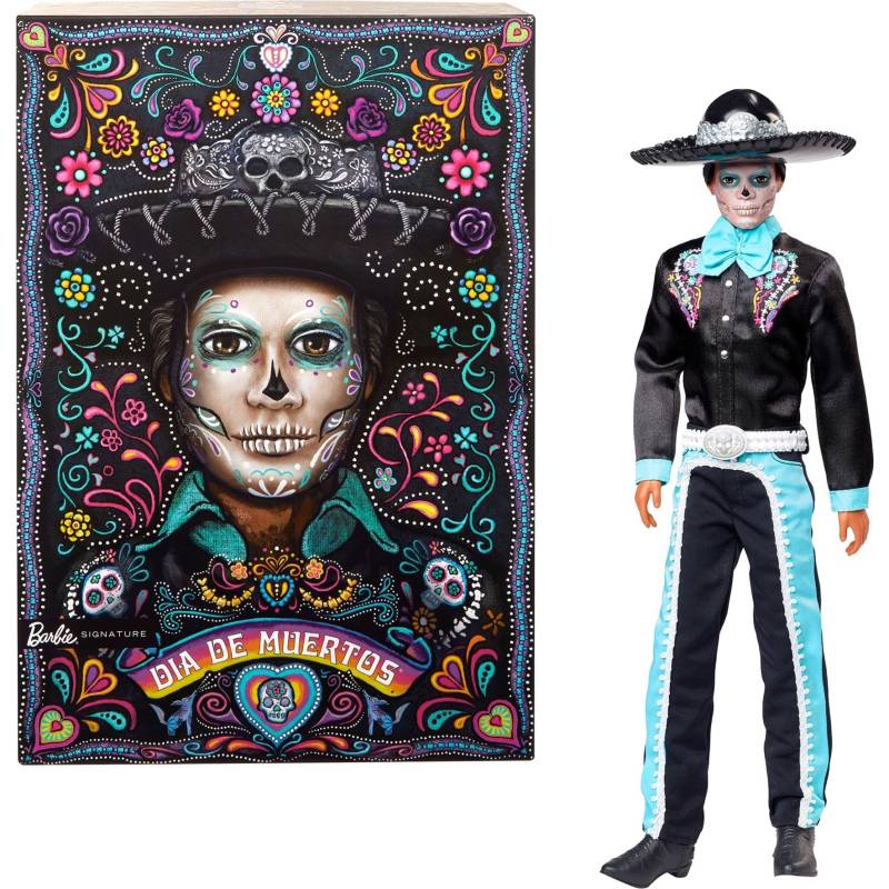 Barbie Signature Día de Muertos 2024 - Ken-Puppe im schwarzen Anzug mit Hut von Mattel