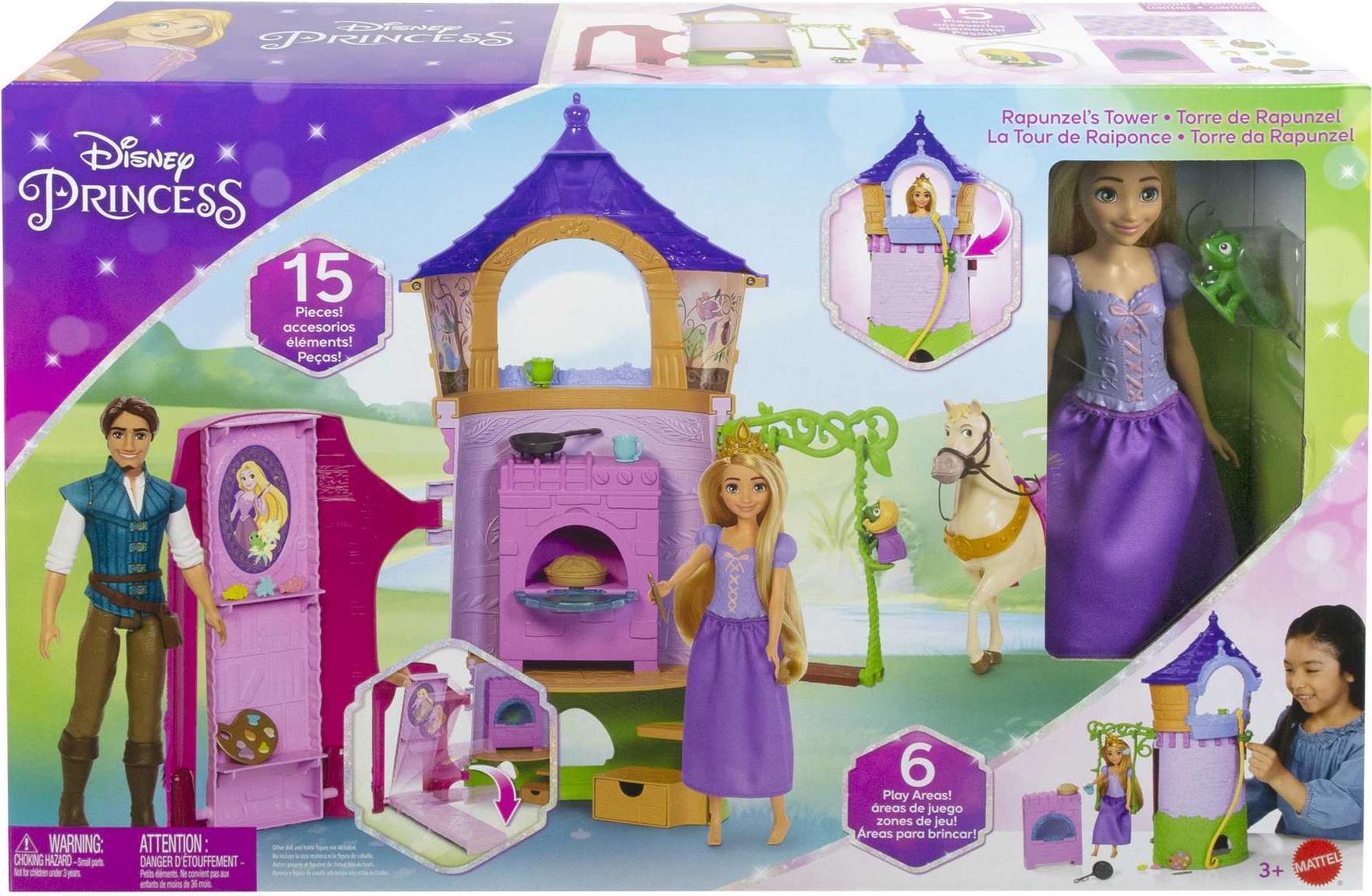 Disney Princess Rapunzel's Tower - Modepuppe - Weiblich - 3 Jahr(e) - Mädchen - 550 mm - 400 g (HLW30) von Mattel