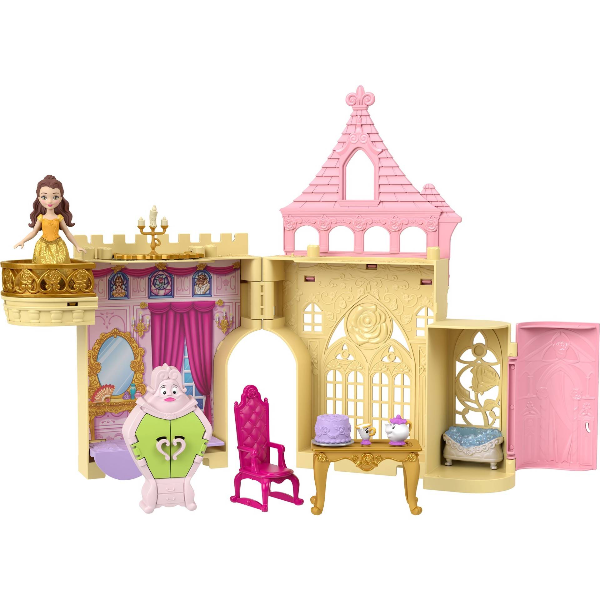 Disney Prinzessin Belle´s Magical Surprise Castle Playset, Spielgebäude von Mattel