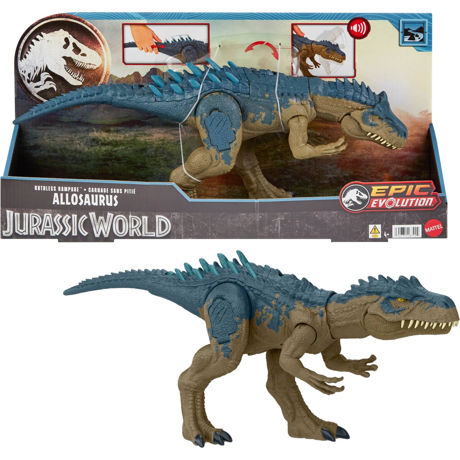 Jurassic World Ruthless Rampage Allosaurus, Spielfigur Jurassic World Ruthless Rampage Allosaurus, Spielfigur von Mattel