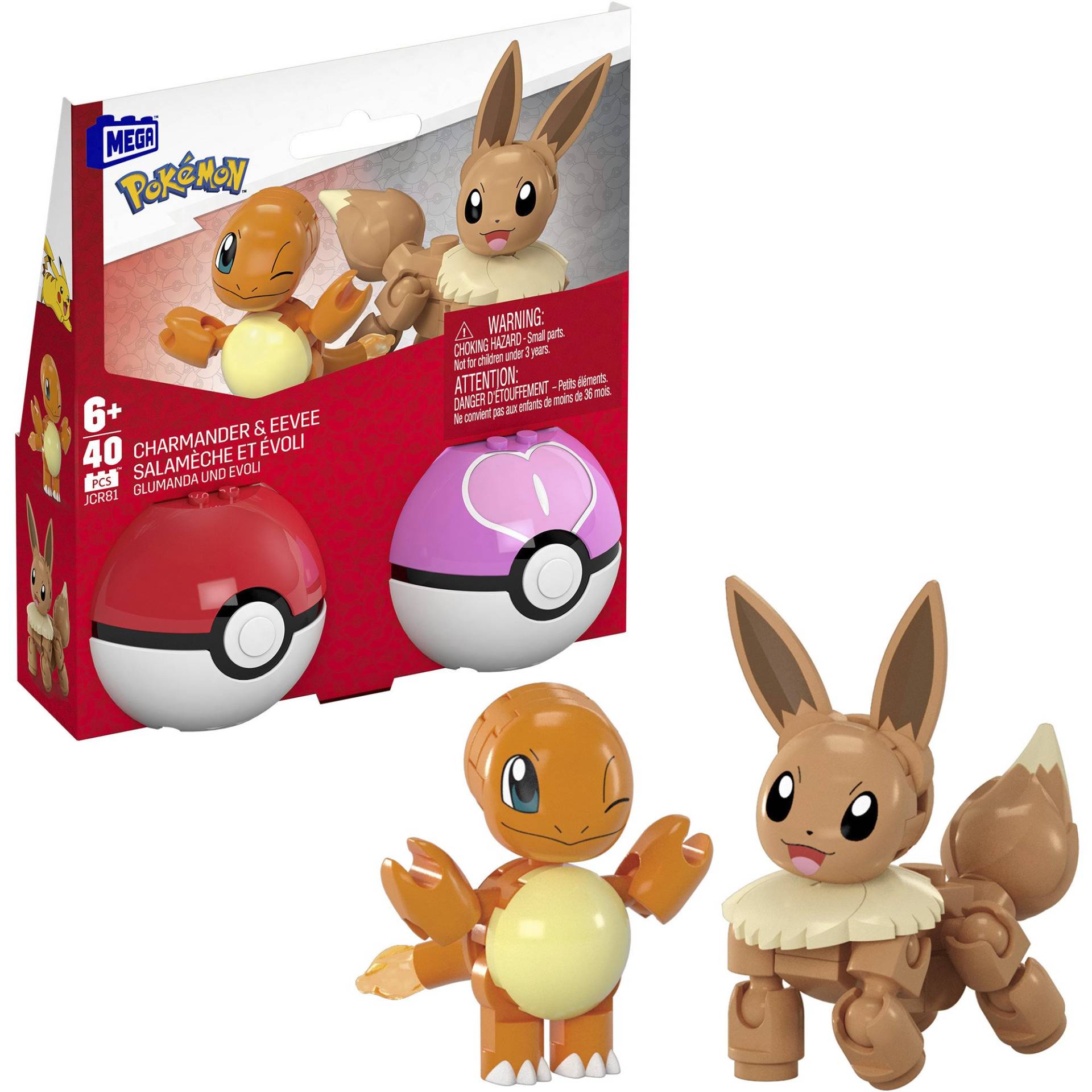 MEGA Pokémon 2er Pokéball Set - Glumanda und Evoli, Konstruktionsspielzeug MEGA Pokémon 2er Pokéball Set - Glumanda und Evoli, Konstruktionsspielzeug von Mattel