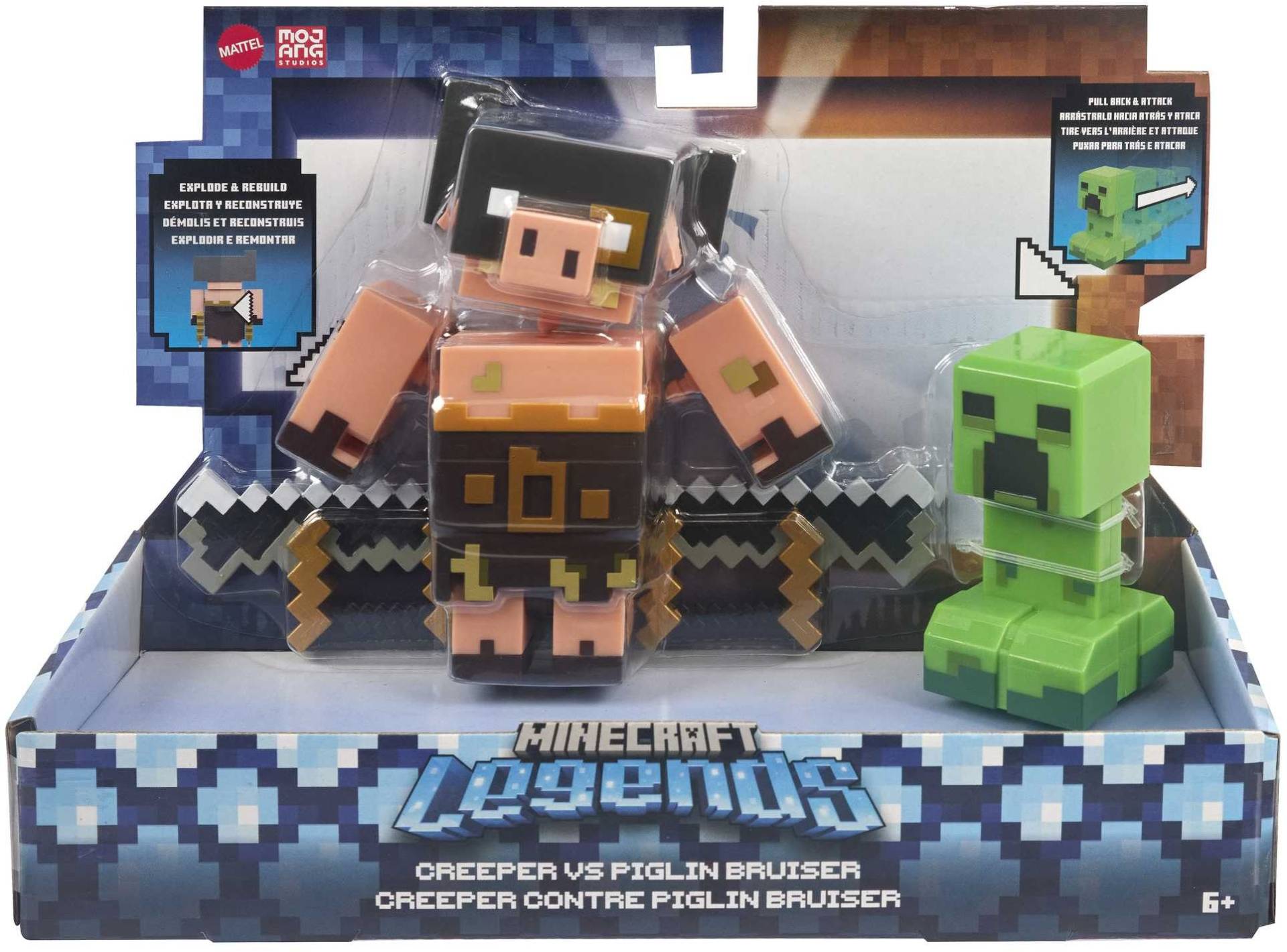 Mattel - Minecraft Legends Creeper vs Piglin Brute von Mattel