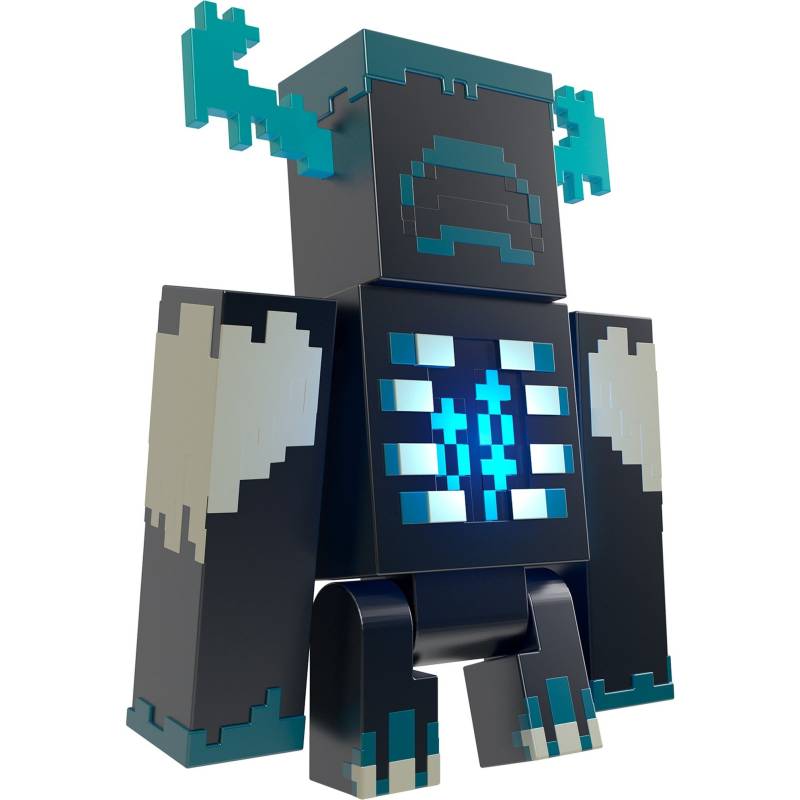 Minecraft Warden Figur mit Lichtern, Geräuschen und Zubehör, Spielfigur von Mattel