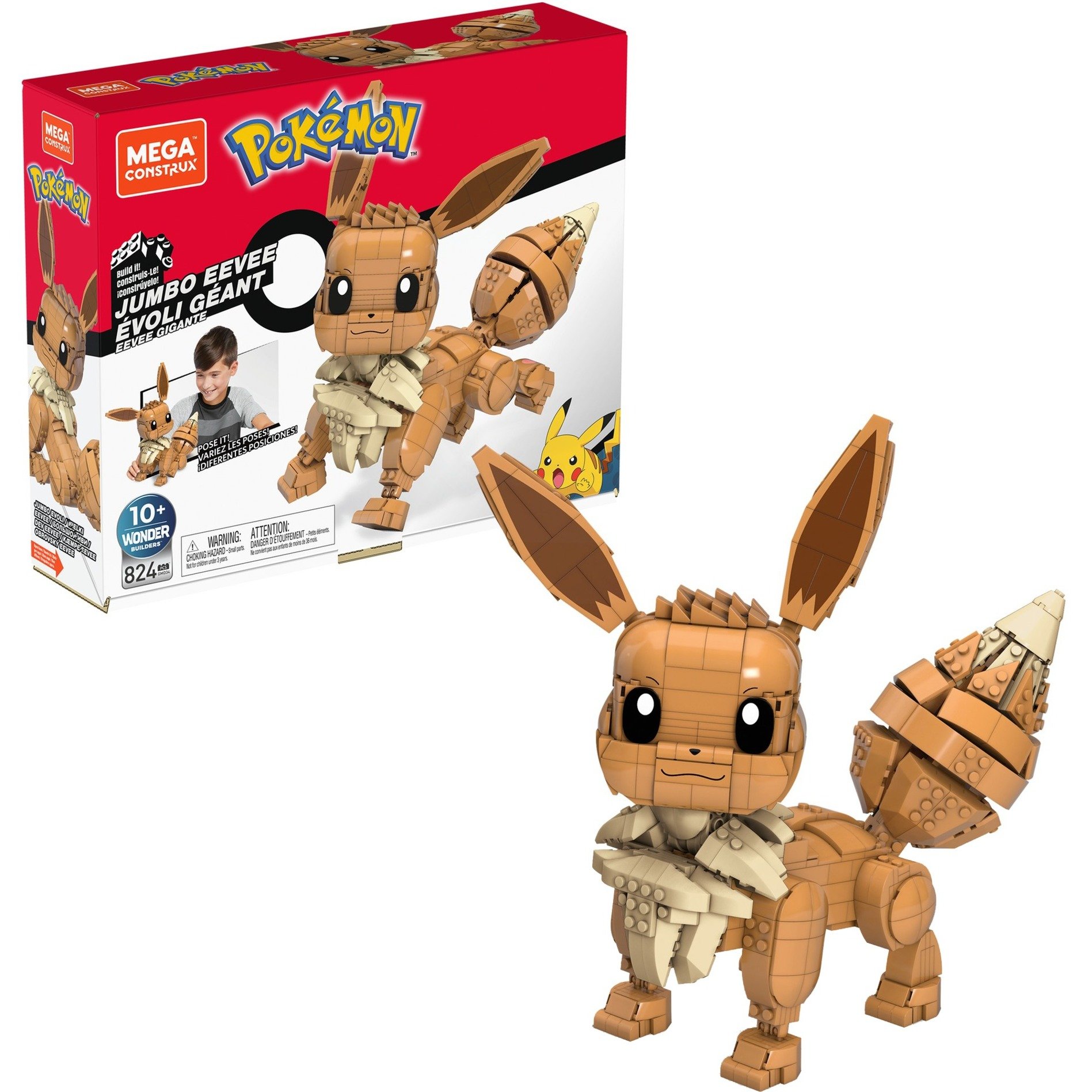 Pokémon Jumbo Evoli, Konstruktionsspielzeug von Mattel