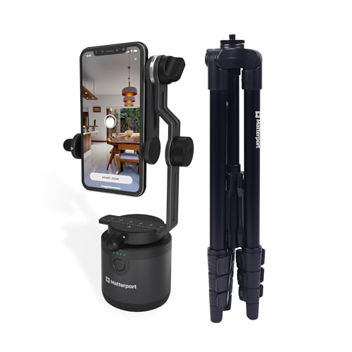 Matterport Axis Gimbal Stabilisator für Smartphone -Kamera - Motorisierte Rotationshalterung für 3D 360 -Foto -Scans mit Stativ-, Fern- und 12 -Monats -Starter -Kit für 3D -Modellscans. von Matterport