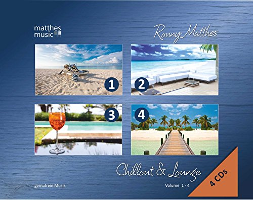 Chillout & Lounge (Vol. 1-4) - Gemafreie Hintergrundmusik (Jazz, Chillout, Ambient & Piano Lounge) 4 CD - Edition von Matthesmusic