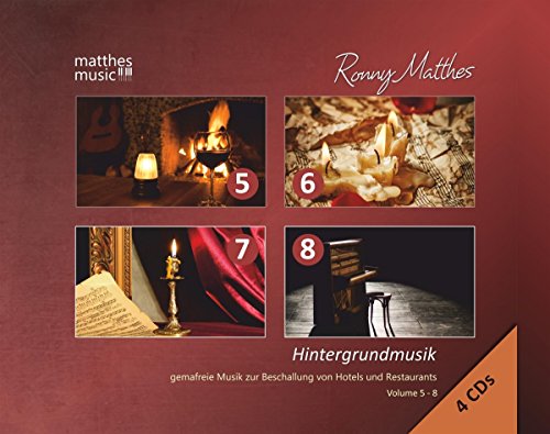 Hintergrundmusik - Gemafreie Musik zur Beschallung von Hotels & Restaurants, 4 CD-Box - Vol. 5 - 8; (Klaviermusik, Jazz & Barmusik) - Background Music (Piano Music) von Matthesmusic