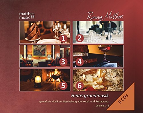 Hintergrundmusik: Vol. 1-6 (6 CD-Box) - Gemafreie Musik zur Beschallung von Hotels und Restaurants (inkl. Klaviermusik zum Entspannen und Träumen) von Matthesmusic