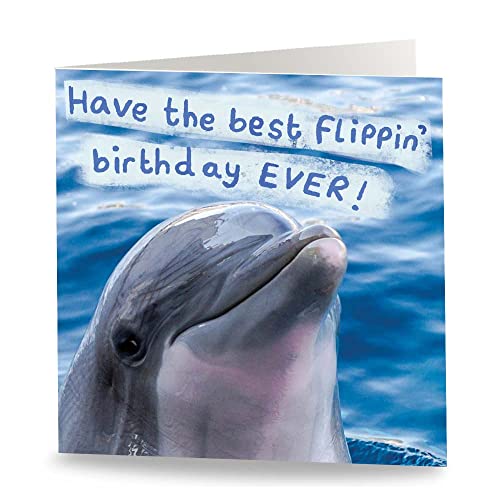 Maturi Geburtstagskarte mit englischer Aufschrift Flippin' Geburtstag, innen blanko von Maturi