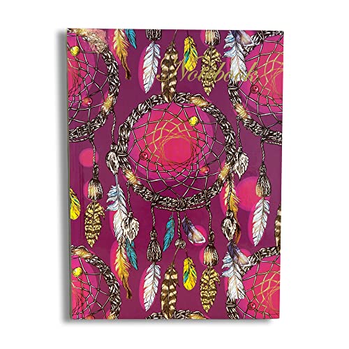 Maturi Notizbuch, A5, Traumfänger-Design, mit Goldfolienverzierung und glänzender Oberfläche, Violett von Maturi