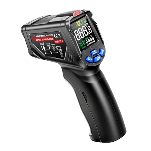 Aneng Th06 Infrarot - -Thermometer Industriedetektor -Werkzeug Schwarzorange VA Rückwärtsbildschirm (Schwarz) von Matybobe
