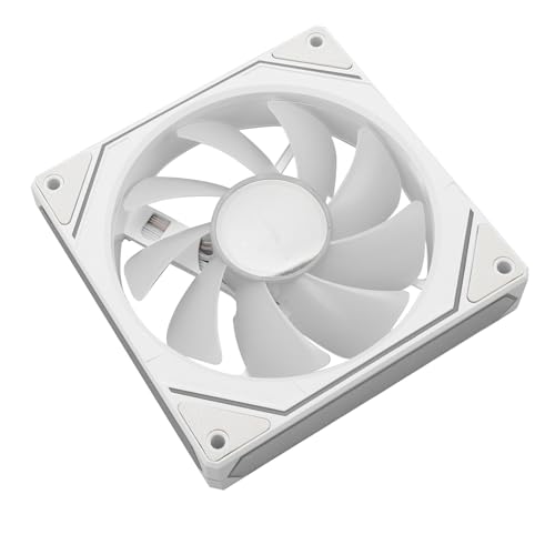 Computerkühlungslüfter Hoher Luftstrom Stille Chassis -Kühllüfter für CPU -Kühler (Positive Fanklinge, weiß) von Matybobe