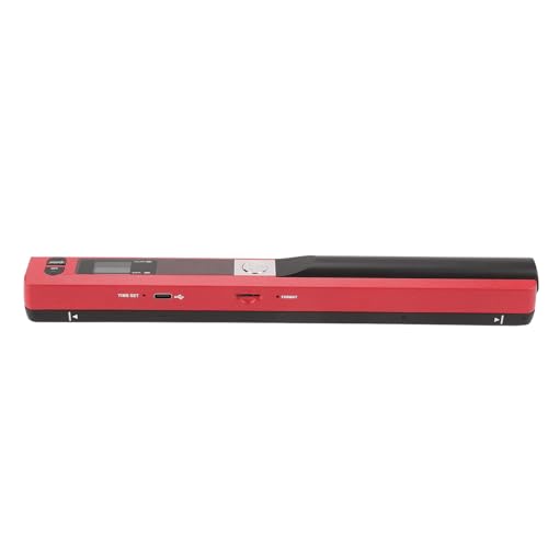 Handheld A4 -Dokument -Scanner Tragbarer Multifunktionaler Bildscanner 900 DPI für Zuhause und Büro (Rot) von Matybobe