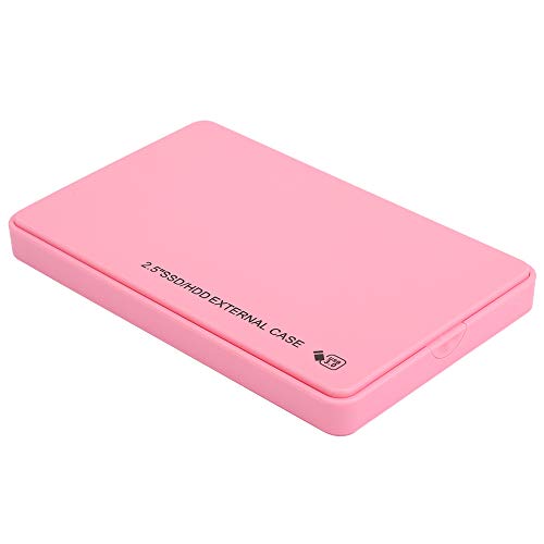 Matybobe 2.5in Mobile Festplatte Externe Hülle Hochgeschwindigkeitsübertragung USB3.0 HDD-Box Ultra-dünn Tragbares ABS-Material (Rosa) von Matybobe