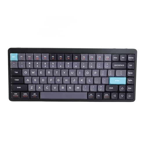 Matybobe Kabellose Mechanische Tastatur, Schlankes Design, Low-Profile-Layout, RGB-Lichteffekt (Gy-bl) von Matybobe