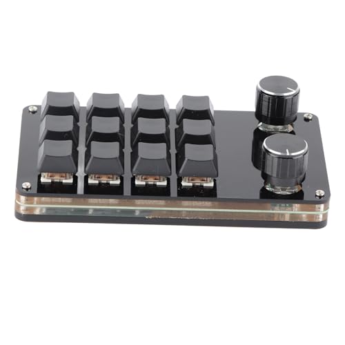Matybobe Red Switch Mechanische Tastatur Ergonomische Benutzerdefinierte Knöpfe USB -Tastatur -Desktop -PC (12 Schlüssel mit 2 Knopfs) von Matybobe