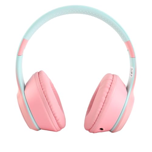 Matybobe Wireless BT Kopfhörer Trendy Fashion Headset für Telefone Tablets PC Gaming Boys Mädchen, Support Memory Card Kabel und Integriertes Mikrofon (Rosa) von Matybobe