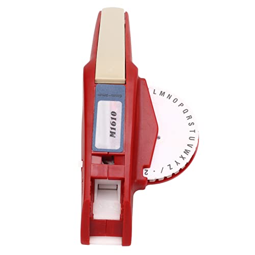 Präge Label Maker Clear Number Letter Langlebige ABS -Etikett DIY Tragbar (Schwarz) von Matybobe