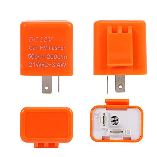 Universal Motorcycle Blinde Signalanzeige 2 Pin Drehzahl Einstellbare LED -Blinker -Relais 12V (Orange) von Matybobe
