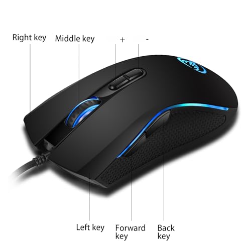 V700BW+A869 USB RGB RGB Backligit 61-Taste-Tastatur und Mauskit für PC-Laptop-Spieler von Matybobe