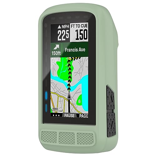 Maucoray Schutzhülle kompatibel mit Wahoo Fitness WFCC6 ELEMNT ROAM V2 Fahrradcomputer, weiches Silikon Bike GPS Protector Bumper Cover (Grün) von Maucoray