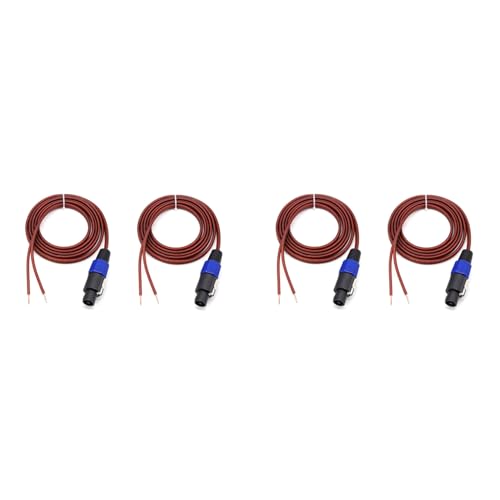 Mauedest 4 Stück Speakon-Lautsprecherkabel, Blanker Draht, Offenes Ende, Speakon-zu-Lautsprecher-Kabel, Audiokabel, Verstärker-Verbindungskabel Mauedest 4 Stück Speakon-Lautsprecherkabel, Blanker Draht, Offenes Ende, Speakon-zu-Lautsprecher-Kabel, Audiokabel, Verstärker-Verbindungskabel von Mauedest