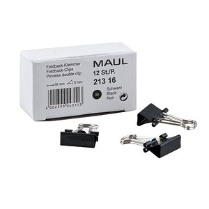 12 MAUL Foldbackklammern schwarz 1,5 cm 12 MAUL Foldbackklammern schwarz 1,5 cm von Maul