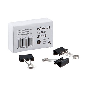 12 MAUL Foldbackklammern schwarz 1,9 cm 12 MAUL Foldbackklammern schwarz 1,9 cm von Maul