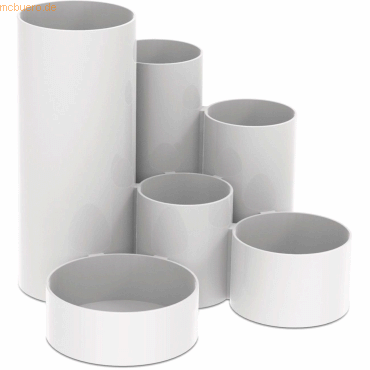 Maul Stifteköcher Maultubo 6 Fächer Polystyrol 150x125mm weiß von Maul