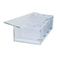 MAUL Acryl Visitenkartenbox, glasklar, inkl. A-Z Register mit Magnetverschluß, transparente Standnoppen (19563-05) von Maul