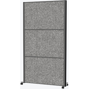 MAUL Akustik-Trennwand MAULconnecto Uplight 9661189, dunkelgrau 100,0 x 182,0 cm mit Rollen von Maul