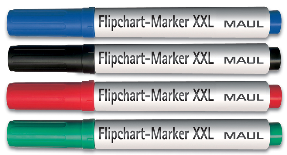 MAUL Flipchart-Marker XXL, sortiert, 4er Set von Maul