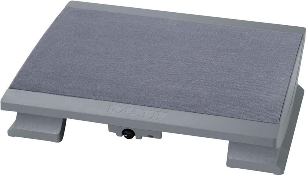 MAUL Fußstütze Komfortabel - mit Teppichbelag - ergonomisch - grau - Stellfläche: (B)450 x (T)390 mm (9022585) von Maul