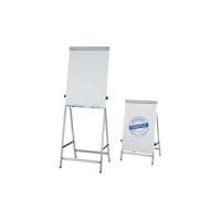 MAUL HEBEL Flip-Chart für Wand- oder Tür-Befestigung, silber magnethaftend, transportabel, Stahlbügel mit Einhängeleiste (63748-95) von Maul