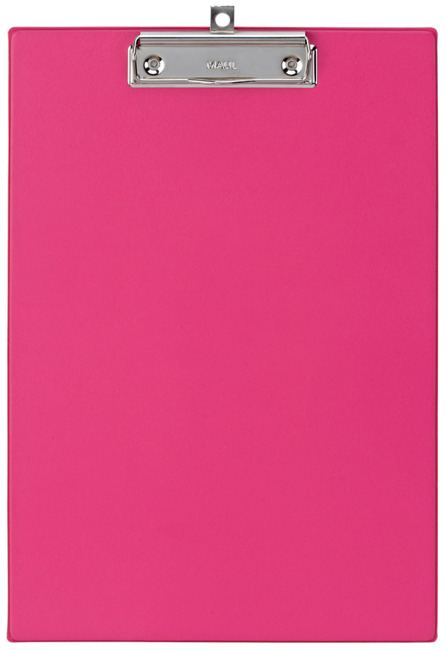 MAUL Klemmbrett, DIN A4, mit Folienüberzug, pink von Maul