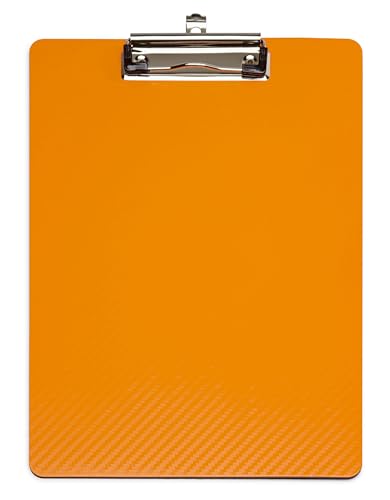 MAUL Klemmbrett A4 MAULflexx | Klemmbrettmappe im A4 Format für Dokumente | strapazierfähige Konferenzmappe | einschiebbare Aufhängöse | Mappe mit Bügelklemme für loses Papier | Orange von Maul