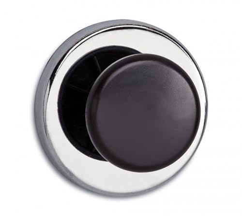 MAUL Magnet mit Griffknopf 5,1x2,4cm | Starker Magnet mit 9kg Haftkraft | Einsetzbar als Kleiderhaken, Garderobenhaken und Taschenhalter | Runder Magnet für Kühlschank, Magnettafel | Silber MAUL Magnet mit Griffknopf 5,1x2,4cm | Starker Magnet mit 9kg Haftkraft | Einsetzbar als Kleiderhaken, Garderobenhaken und Taschenhalter | Runder Magnet für Kühlschank, Magnettafel | Silber von Maul