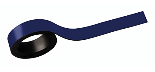 MAUL Magnetstreifen 2 x 100cm (2 Stück) | Magnetband selbsthaftend auf magnetischen Oberflächen | Magnetklebeband individuell zuschneidbar | Beschriftbar mit Marker | Blau von Maul