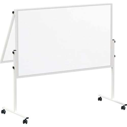 MAUL Moderationstafel MAULsolid 150x120 cm | Klappbare Pinnwand mit beidseitiger Nutzung | Flipchart mit Papierbeschichtung für Moderationskarten, Pinnnadeln | Tafel für Büro, Schule | Weiß von Maul