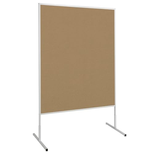 MAUL Moderationstafel Standard Karton, 150 x 120 cm, Beidseitig Pinnbar, Gerade Standfüße, Braun, 6363182, 1 Stück von Maul