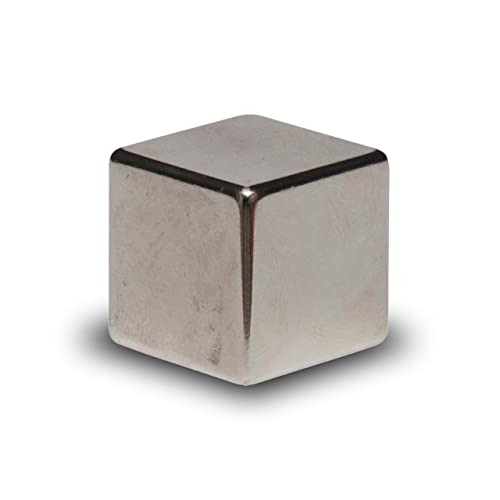 MAUL Neodym Magnet 20x20x20mm (1 Stück) | Magnet stark mit 20kg Haftkraft | Magnete in modernem Würfel Design | Würfelmagnet für Büro | Magnet für Magnettafel, Whiteboard und Kühlschrank | Silber von Maul